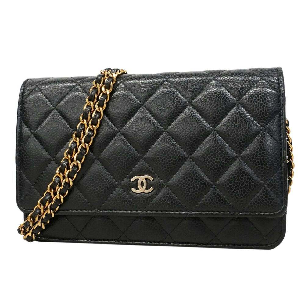 CHANEL Black Caviar Leather Wallet - Picture 1 of 8